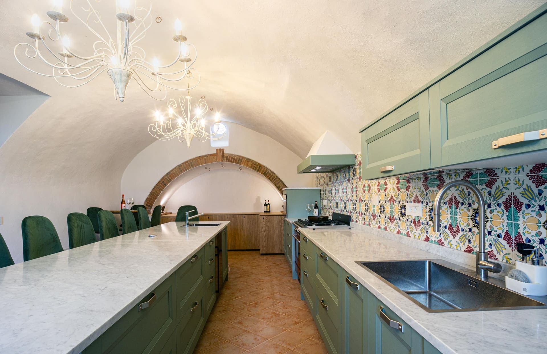 Artisan tile backsplash