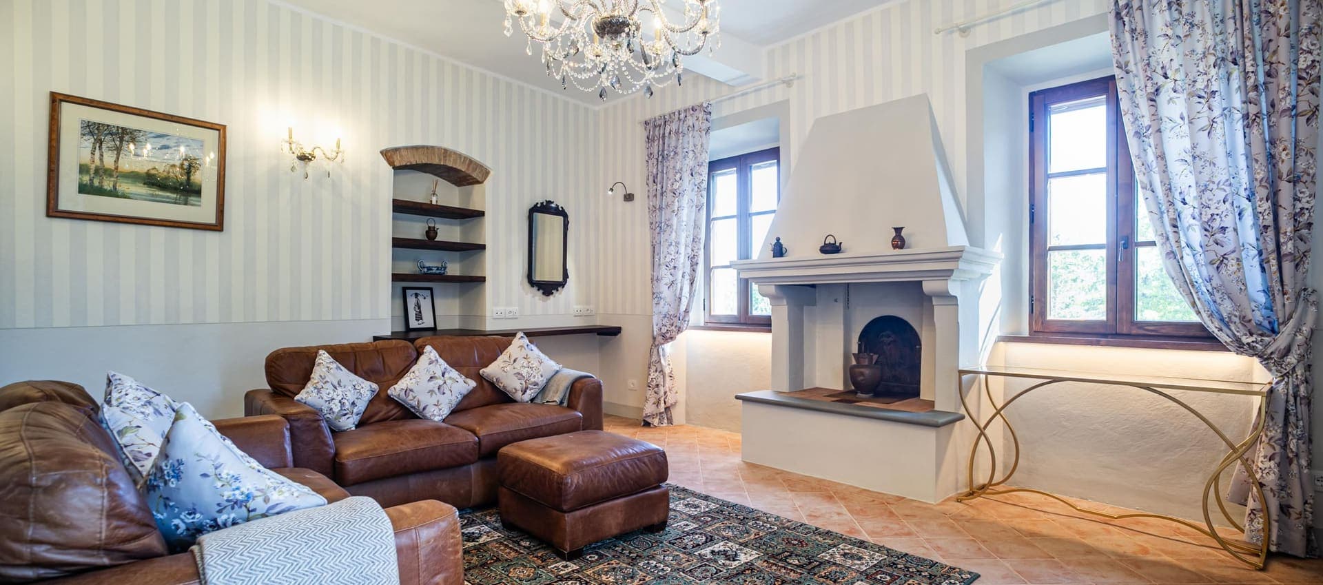 Living room fireplace