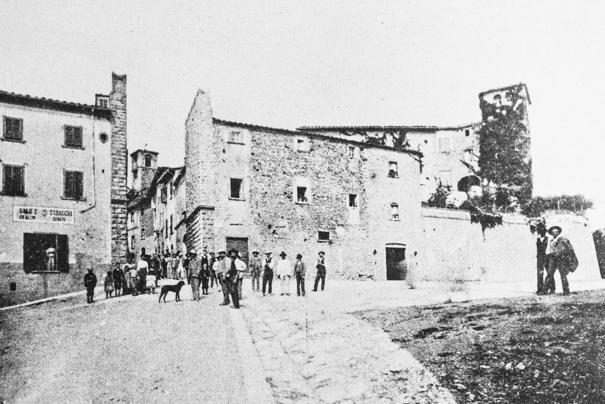 Piazza life in old Radda