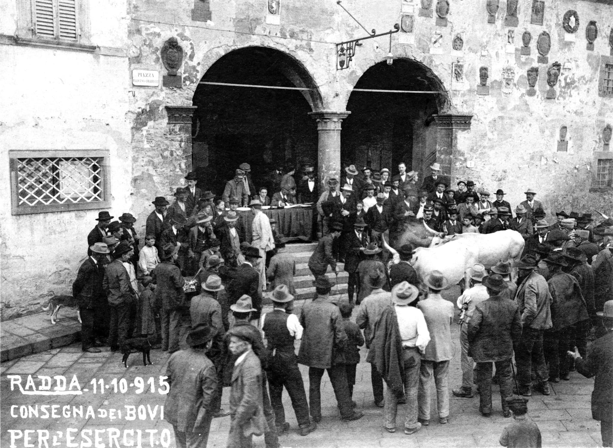 Radda in Chianti town square, 1915