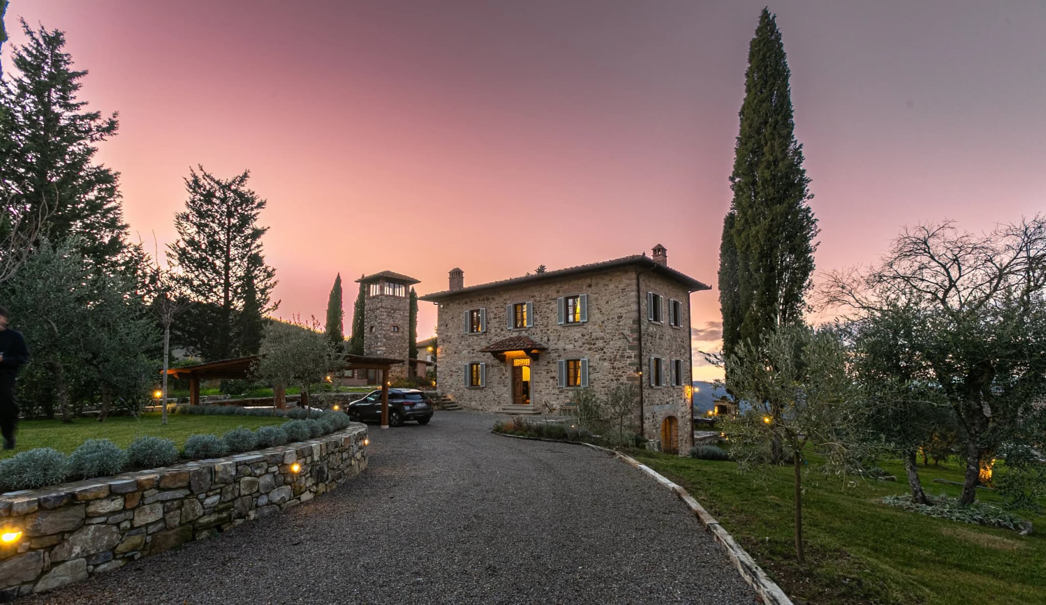Panoramic sunset from Le Rondini